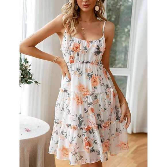 Esley Dresses & Skirts - Lovely Floral Spaghetti Strap Mini Dress
